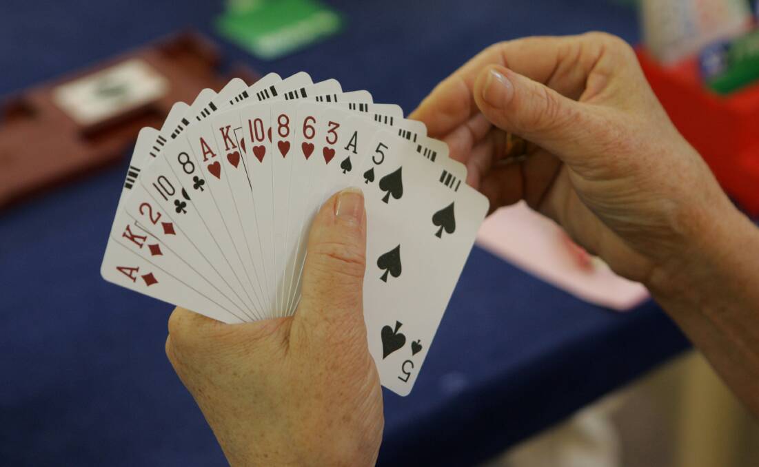 DEAL: Cards is held at Mayfield Senior Citizens on Tuesday.