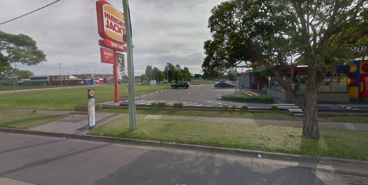 The vacant corner block, left, where KFC plans to build a drive-thru next to Hungry Jack's. Picture: Google Maps