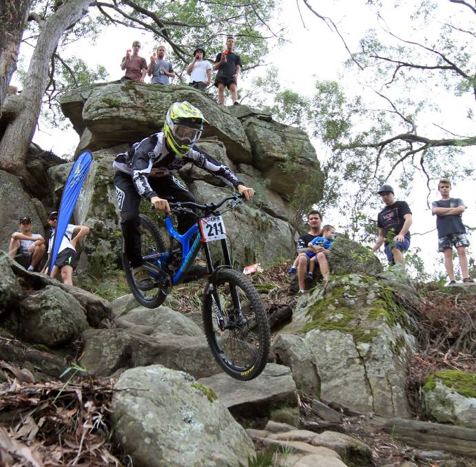 DRAWCARD: The National Downhill Mountain Bike Series, at Awaba, was just one of the sporting highlights for the council in the past year.