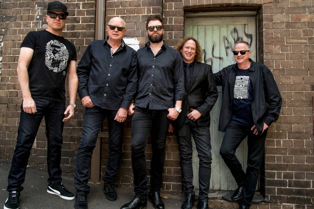 BACK IN BLACK: The Angels are guitarists Rick and John Brewster, bassist Sam Brewster, drummer Nick Norton and frontman Dave Gleeson. Picture: Supplied
