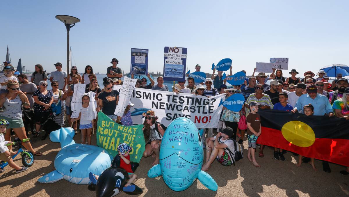 OBJECTIONS: There has been widespread objection to seismic testing and the establishment of a gas field off the coast of Newcastle. Picture: Jonathan Carroll