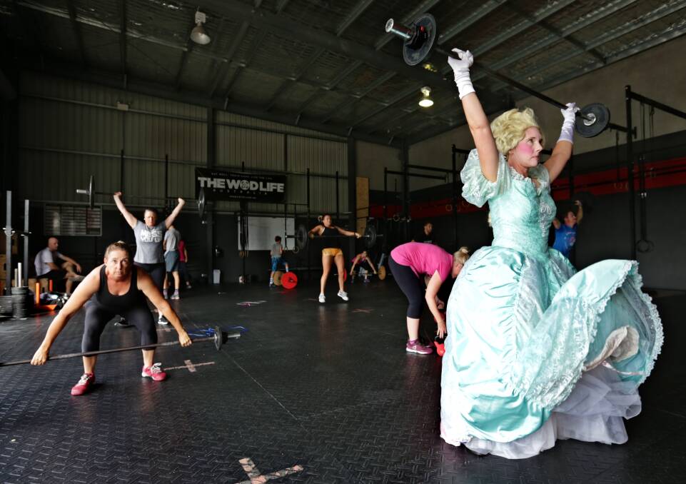 CROSSFIT: Helen Hopcoft will carry on with her regular life while dressed as Marie Antoinette for 12 months. 
