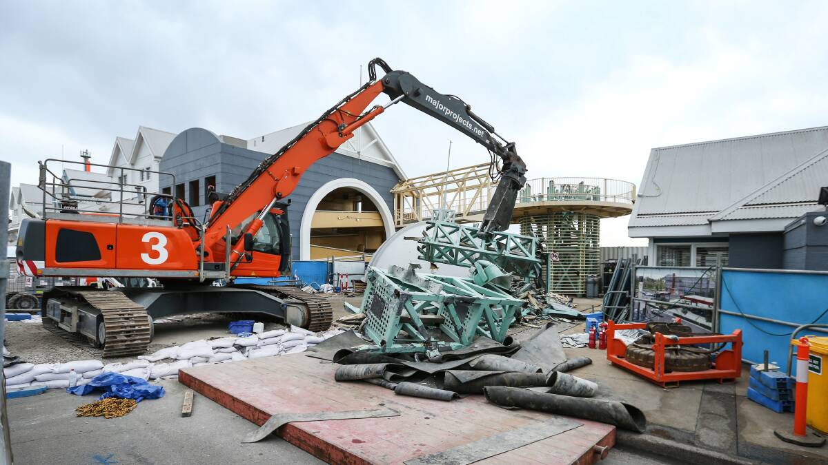 Queens Wharf tower has been demolished. It's metal will be recycled. 