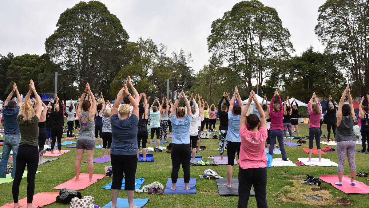 BANDHA BENDER: A mass yoga class will be held at the Living Smart Festival which is on at Speers Point Park in September. Picture: supplied
