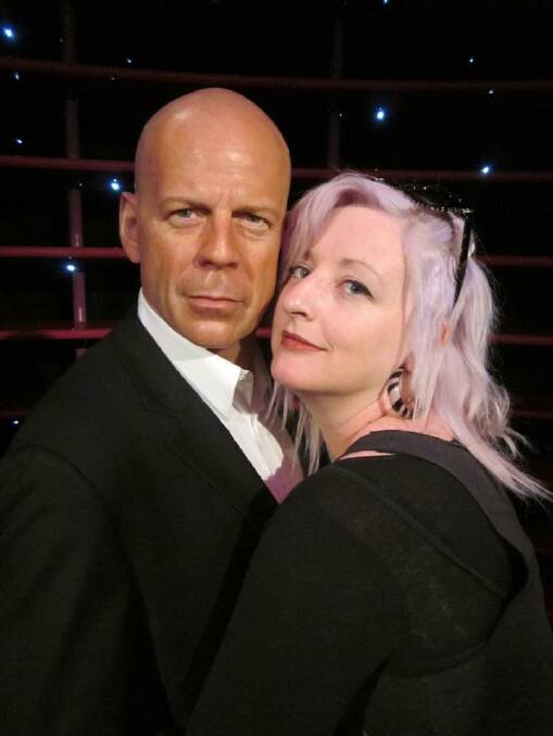 WAXY MAN: Fiona Whitton allegedly pictured with Bruce Willis. 