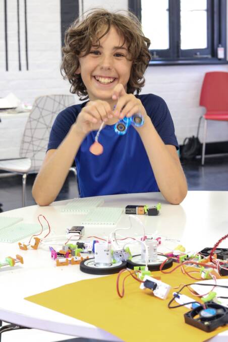 BRIGHT SPARK: Kaleb Coceancig, 11, is getting set to be a future innovator. Picture: supplied