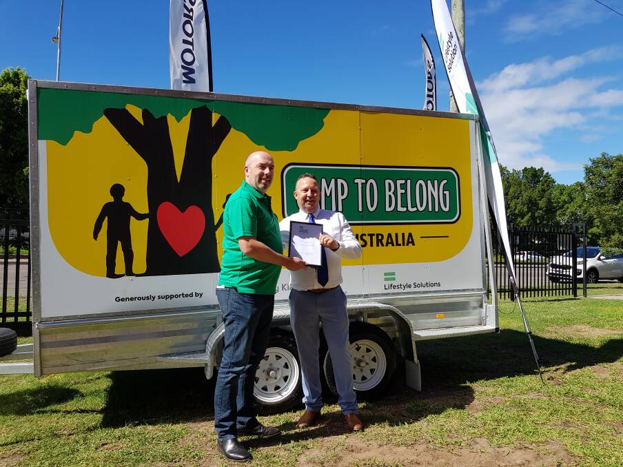 Newcastle Kia has donated a trailer to Lifestyle Solutions for use at Camp to Belong.