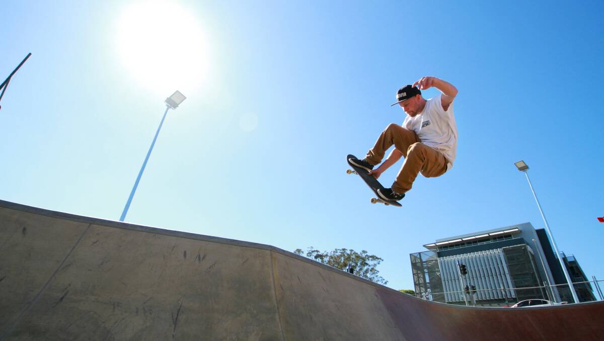 Russell Grundy at Charlestown Skate Park. 