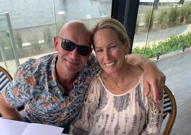 Funda director Nathan Wright with his wife Carol, who worked in administration for the company. Picture: Facebook