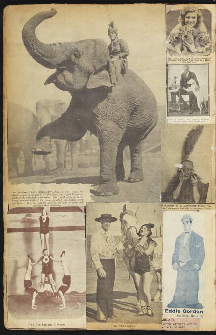 A page from one of the National Library of Australia's scrapbook collections. Picture: National Library of Australia