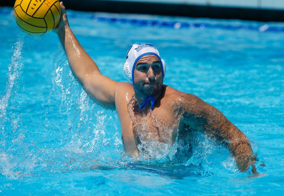 TRIPLE CENTURY: Hunter Hurricanes representative Daniel Lawrence playing his 300th Australian Water Polo League game on Sunday. Picture: Max Mason-Hubers