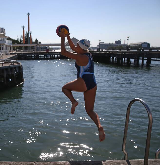 EXCITED: Hurricanes women's player Belle Humby cannot wait to showcase water polo to the people of Newcastle with a game in the harbour on March 18. Picture: Marina Neil