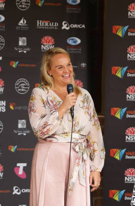 UNDER WAY: Lord Mayor of Newcastle Nuatali Nelmes at the launch of this year's Surfest festival. 
