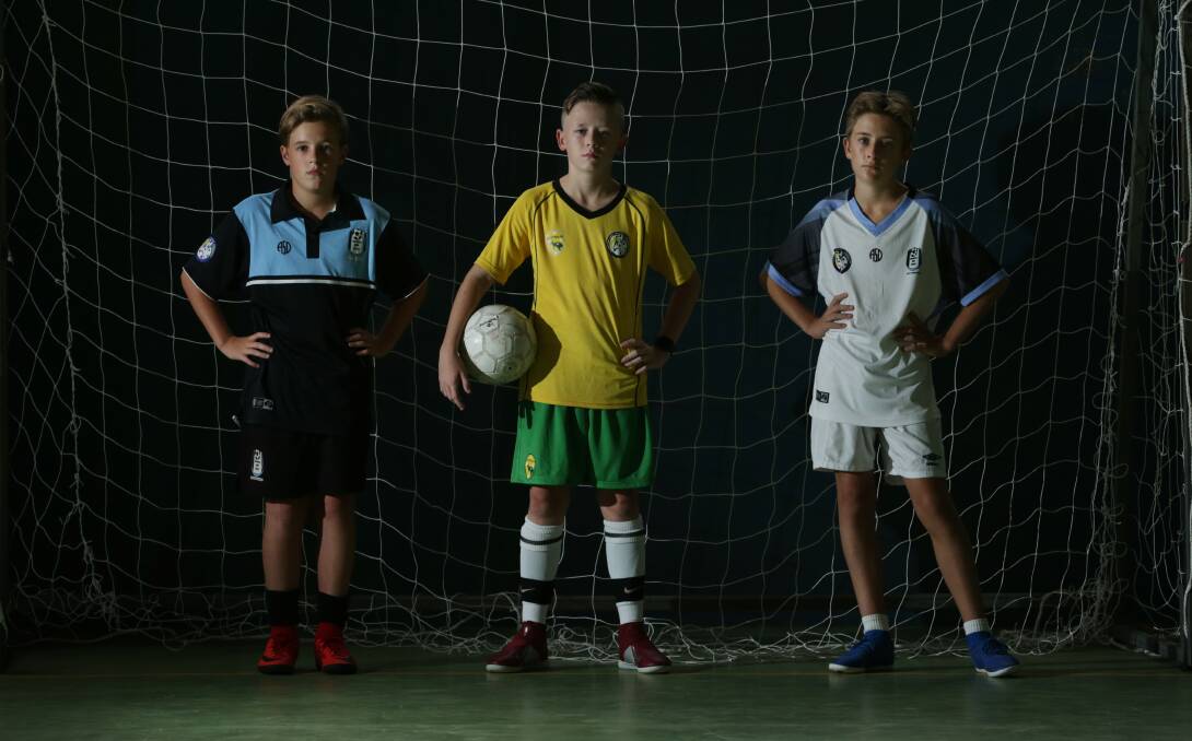 SPANISH TOUR: From left, Jack Jones, Bailey Morrison and Noah Stevens, who will be part of an Australian futsal tour to Spain later this year. Picture: Simone De Peak