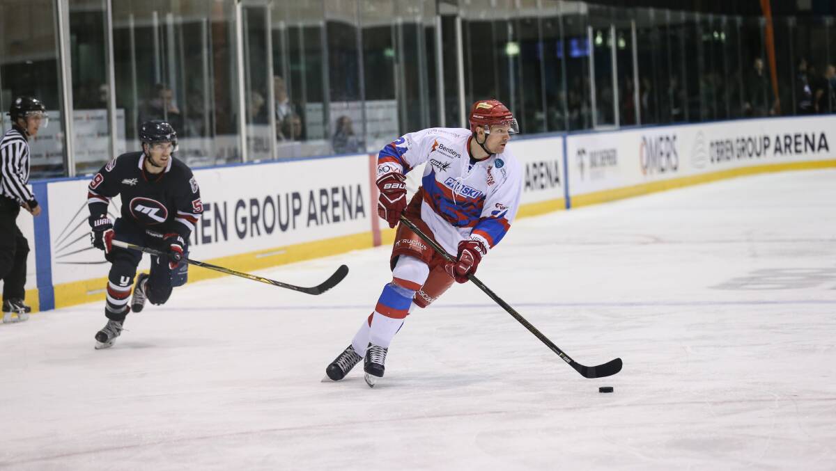 Newcastle import Tomas Landa in Saturday's game against Melbourne Ice. Picture: Matthew Wragg