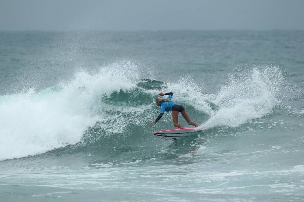 PRD and Kaos Surf Cadet Cup contender Elle Clayton-Brown, 15, from Corlette. Picture: Ethan Smith / Surfing NSW