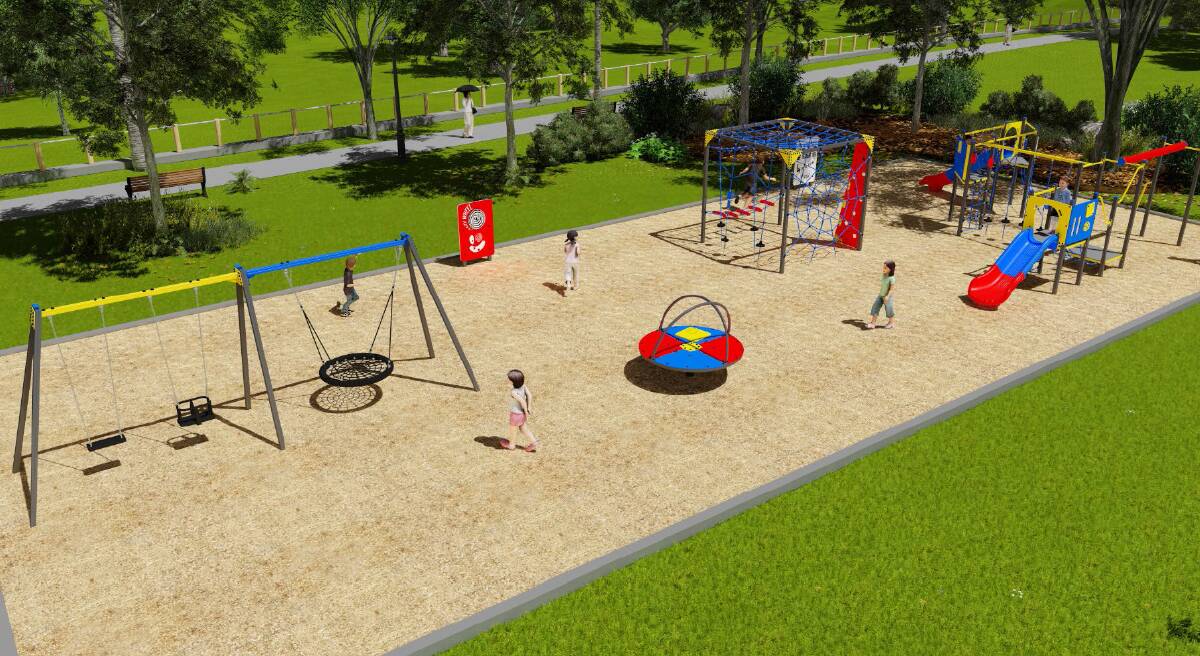 A concept image of the new Kahibah Park playground.