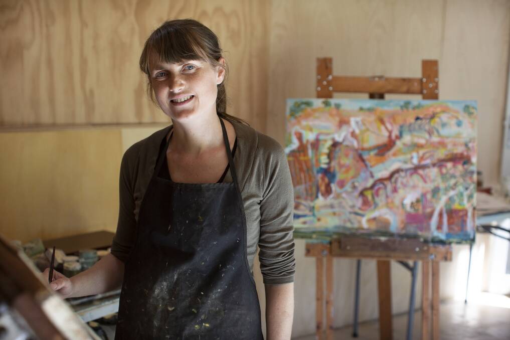 OPEN STUDIO: Artist Michelle Teear at her studio in Blackalls Park.