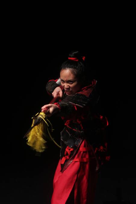 Michelle Yim as Mulan in Grist to the Mill's theatre show The Ballard of Mulan, showing in Newcastle in March as part of Newcastle Fringe. Pictures: Supplied