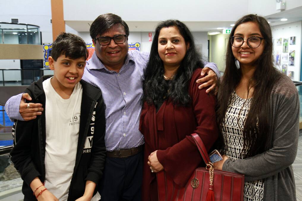 Dr Anand Gopal Dube with his son Shiv, 11, wife Rashmi and daughter Shaila, 16.