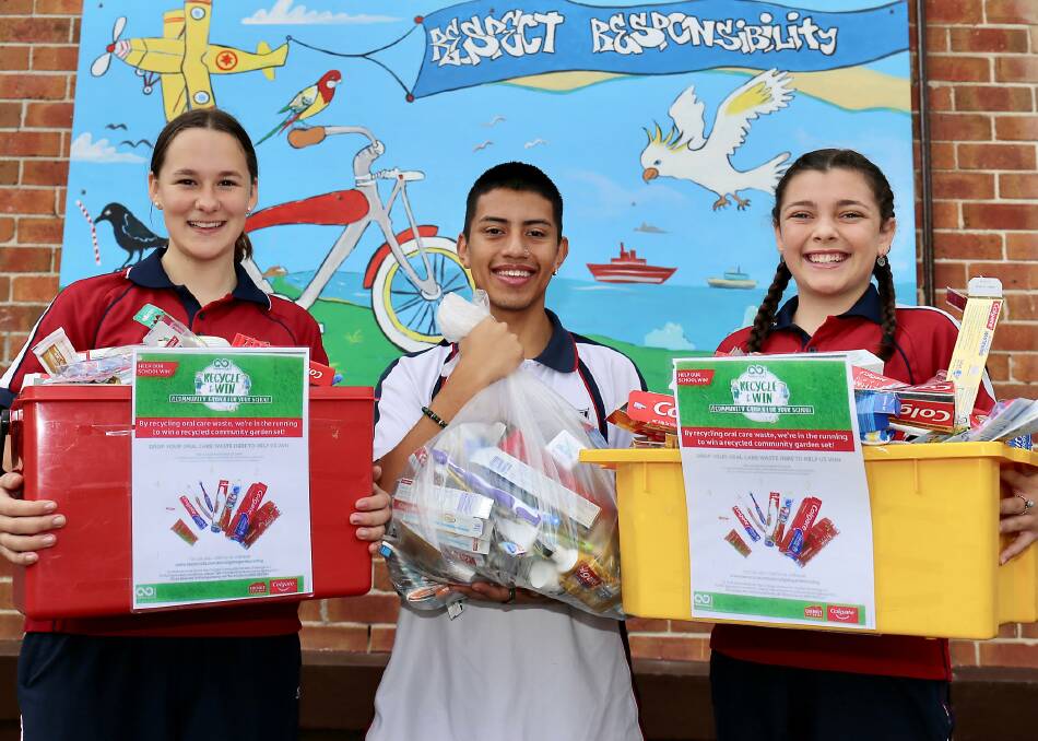 REUSE: Students at Newcastle High are coming second in a recycling competition that reduces the amount of oral care products going to waste.