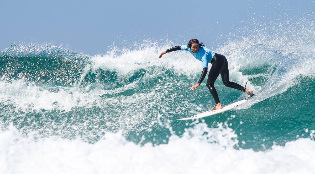 TEAR IT UP: Merewether surfer Philippa Anderson has moved up to 20th on the QS standings with a semi-final effort at the 3000-point Hyuga Pro in Japan. Picture: WSL