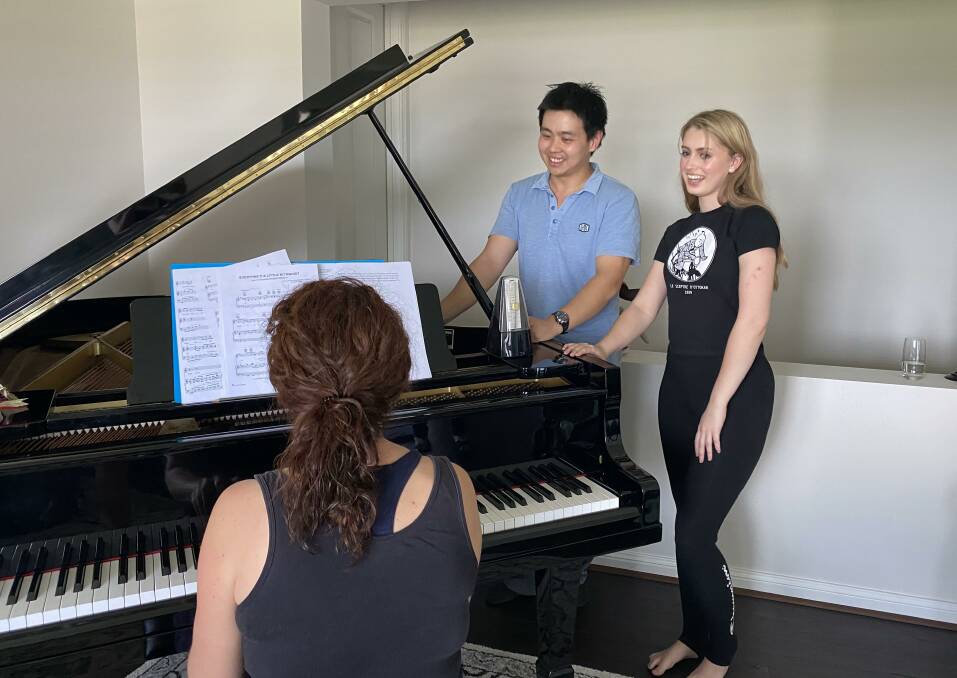 SHOW TUNES: Make America Great Again: The Musical cast members Katrina Grabham, Andrew Wu and Sarah Elliott. The musical is showing in Newcastle Fringe.