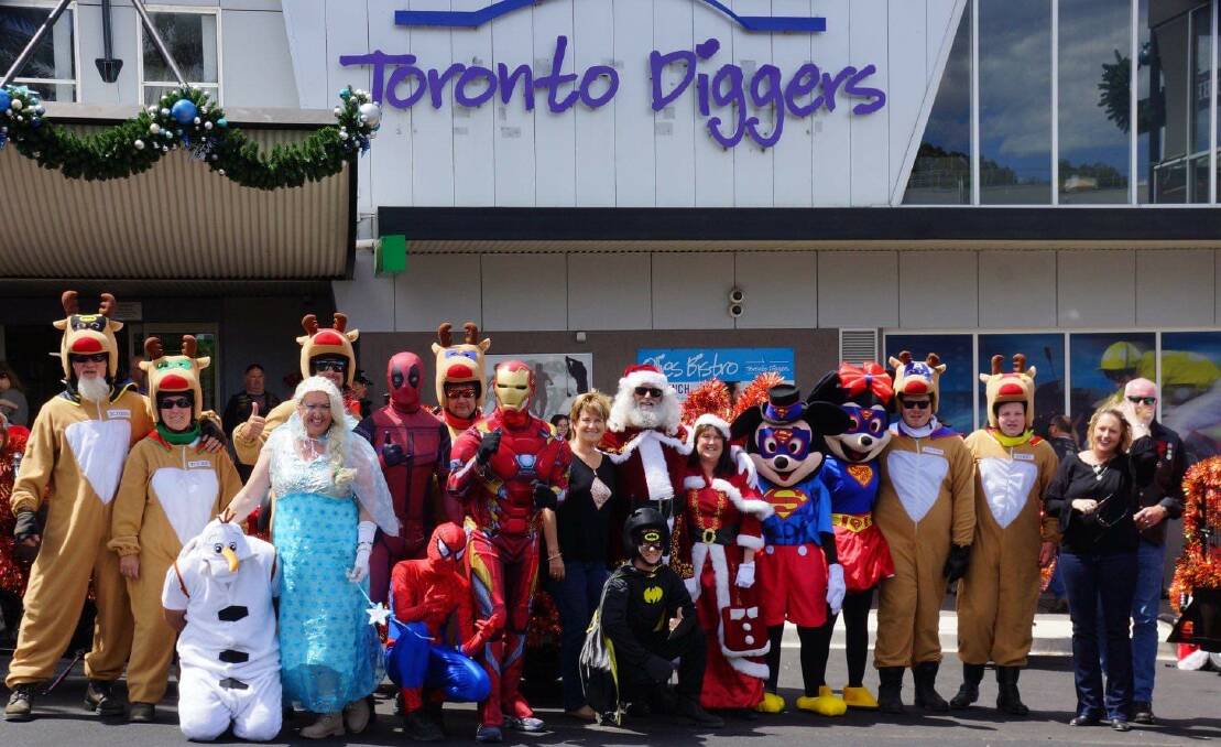 ALL STAR CAST: Santa and his parade of friends will return to Toronto for the fourth annual toy run collection on Saturday, November 23. The parade will arrive at Toronto Diggers 1.30pm.