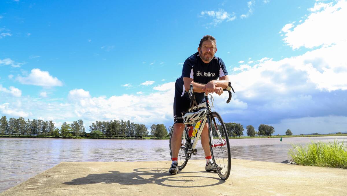 FOR A CAUSE: Ian Kidd from Raymond Terrace will undertake a charity ride for Lifeline between Lake Eyre and Mount Kosciuszko.