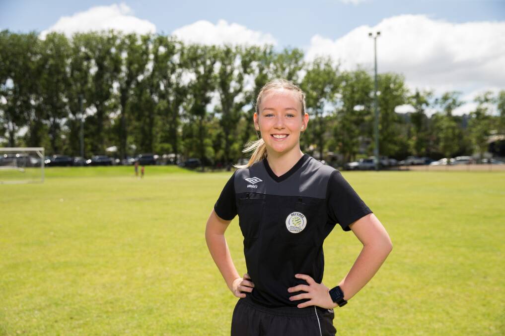 HIGH FLYER: Samantha Newell has been named Northern NSW Football's female referee of the year during Female Football Week.