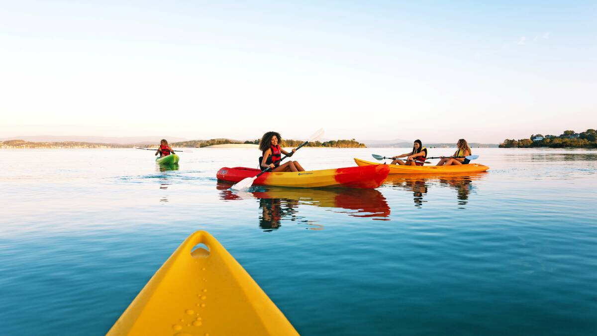 Kayaking is a popular Lake Macquarie activity.