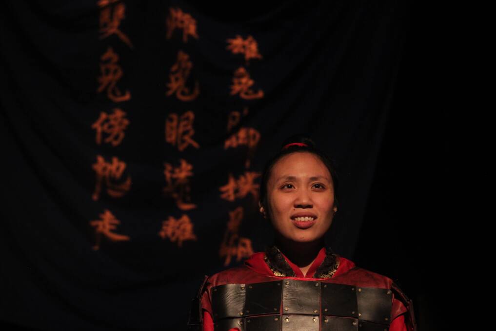 HEROINE: UK theatre company Grist to the Mill will tour its production The Ballad of Mulan to the WEA Creative Arts Centre on March 20 and 22 as part of Newcastle Fringe. Pictured is Michelle Yim as Mulan.