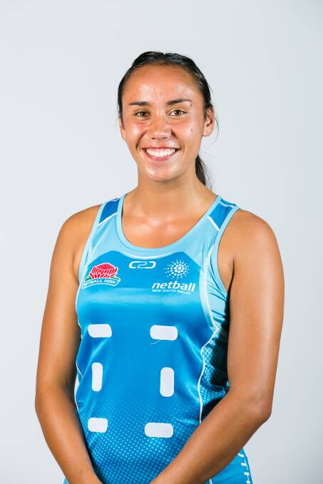 HARD WORKER: Dakota Thomas, 18, from Kilaben Bay, has been selected to take part in the inaugural NSW Swifts Academy. Pictured wearing her NSW Waratahs uniform.