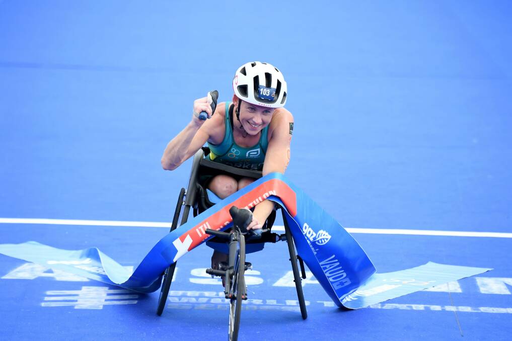 VICTORY: Newcastle paratriathlete Lauren Parker has won two top NSW sports awards for the second consecutive year. She is now building towards a first Paralympic campaign.