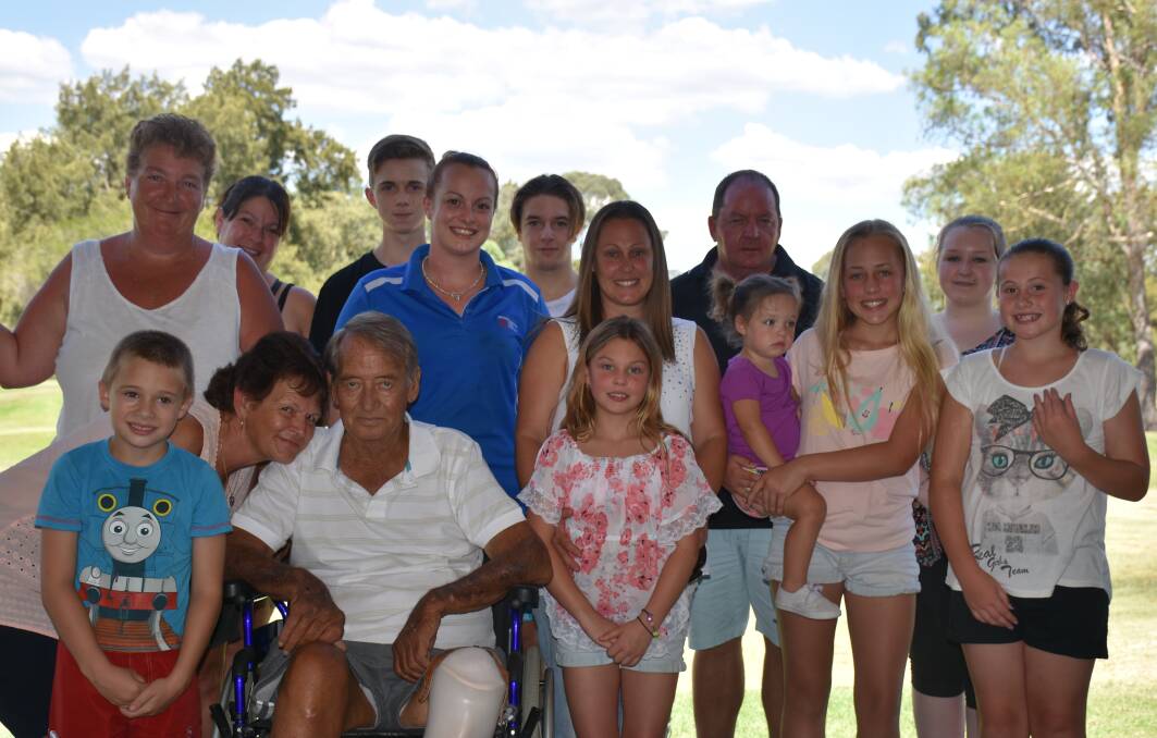 COMMUNITY SUPPORT: Peter Weiss and his carer Vivienne Crouch are overwhelmed by the kindness of people in Muswellbrook, including Muswellbrook Steel Supplies, Muswellbrook Golf Club, and fundraising organiser Kellie Cavanagh.