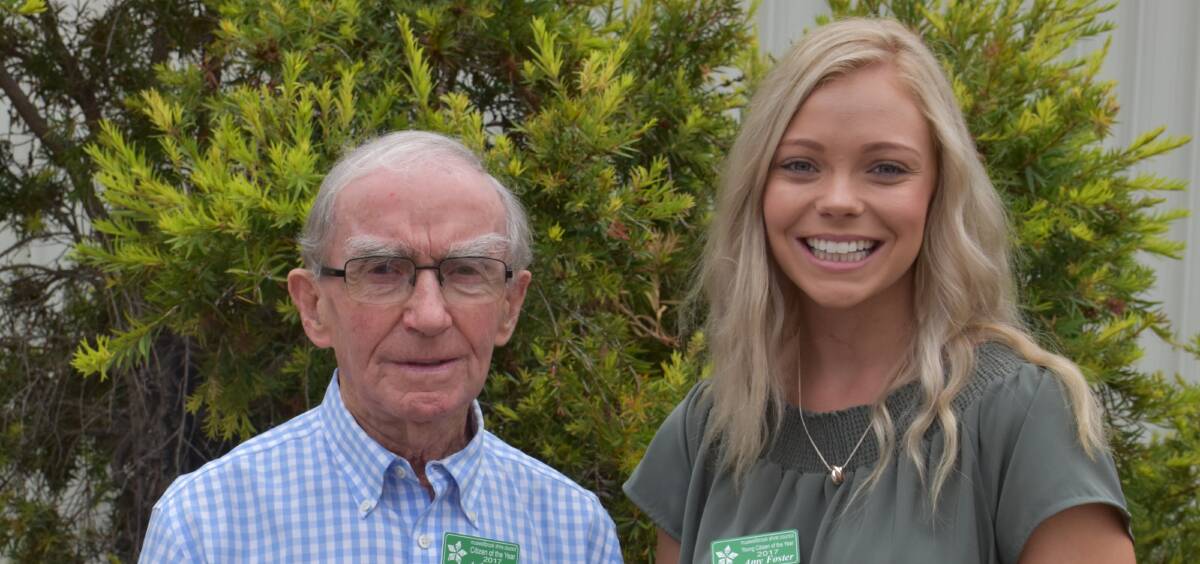 TOP COMMUNITY MEMBERS: Muswellbrook Shire 2017 Citizen of the Year Anthony Neate and Young Citizen of the Year Amy Foster.