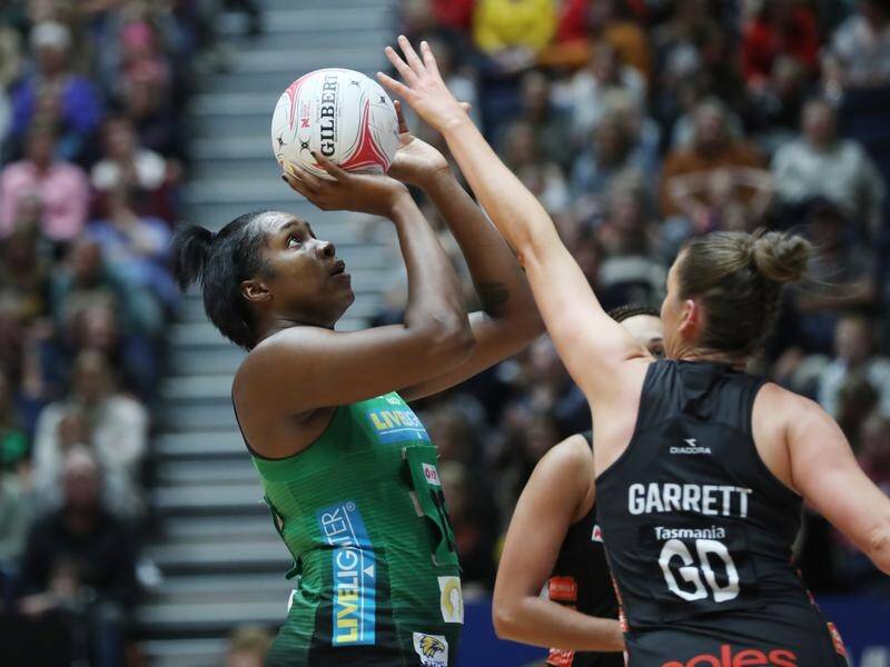 Jhaniele Fowler nailed a remarkable 61 goals in the West Coast's Super Netball draw with the Giants.