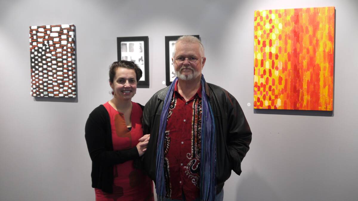 TWO GENERATIONS: Jessica Dib-Newbery and her father, Alan Newbery, will exhibit art works at NANA Gallery over the next few weeks.