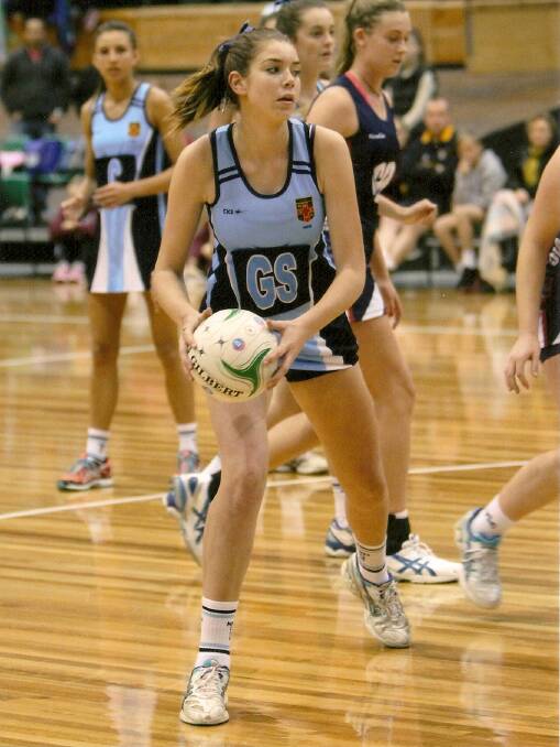 HECTIC: Cardiff netballer Brooke Fennings in action at the All Schools under-15s nationals last year.