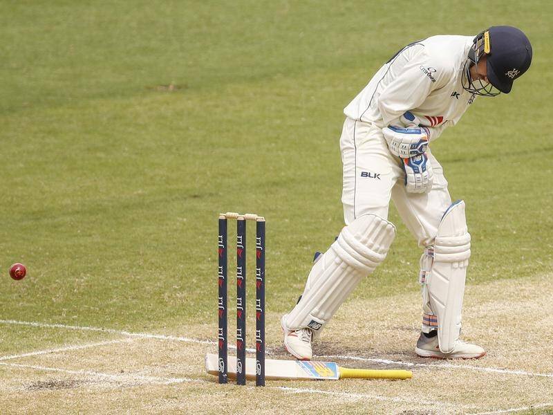 Nic Maddinson was injured when a bouncer struck his arm while batting for Victoria against WA.