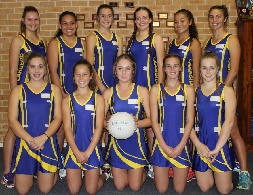 Lakeside Netball Association's under-15 first division team.