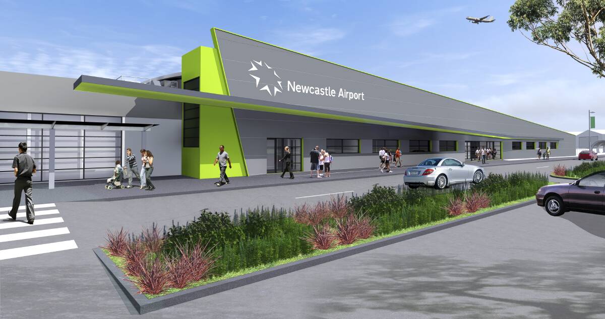 An artist's impression of the Newcastle Airport expansion.