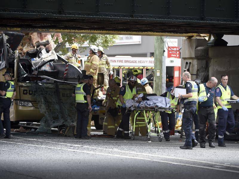 Jack Aston has been convicted of injuring six people when driving his bus into a Melbourne overpass.