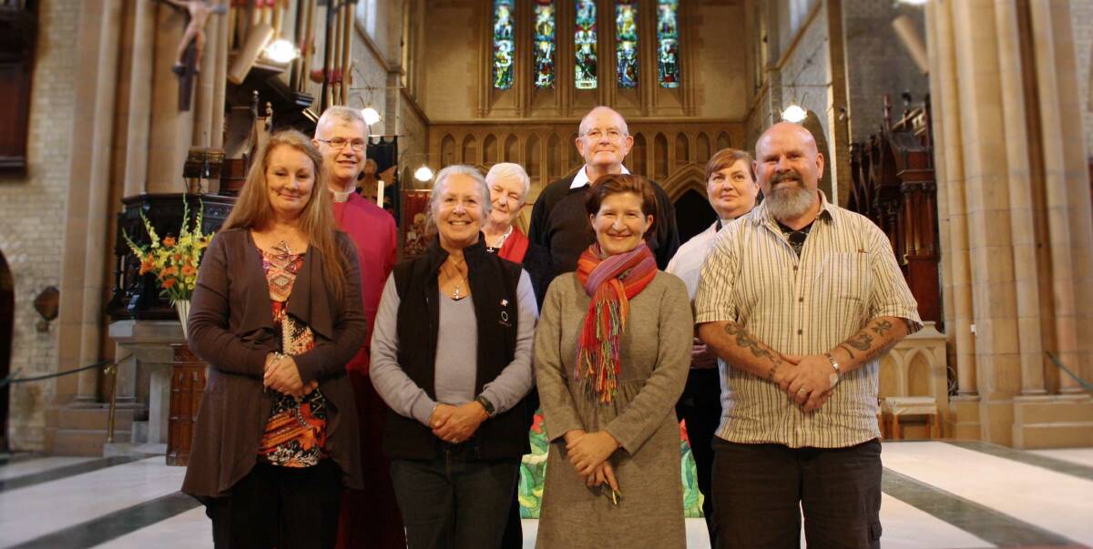 ORDINATION: Amanda Brockwell, Bishop Peter Stuart, Helen Quinn, Sue Williams, Reverend Stephen Williams, Melinda McMahon, Reverend Canon Katherine Bowyer and Greg Colby. Picture: Newcastle Anglican Church