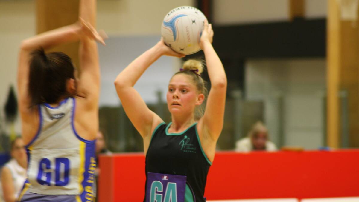 Krystal Dallinger has been one half of the Diamonds' clinical attack, scoring 16 of her 20 chances against Camden in the team's two goal victory. Picture: Ngaio Stobbs