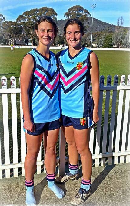 RISING STARS: Eloise Petersen and Arizona Cross have both been named in the 22-girl NSW/ACT Youth Girls representative squad, after shining at a recent selection carnival.