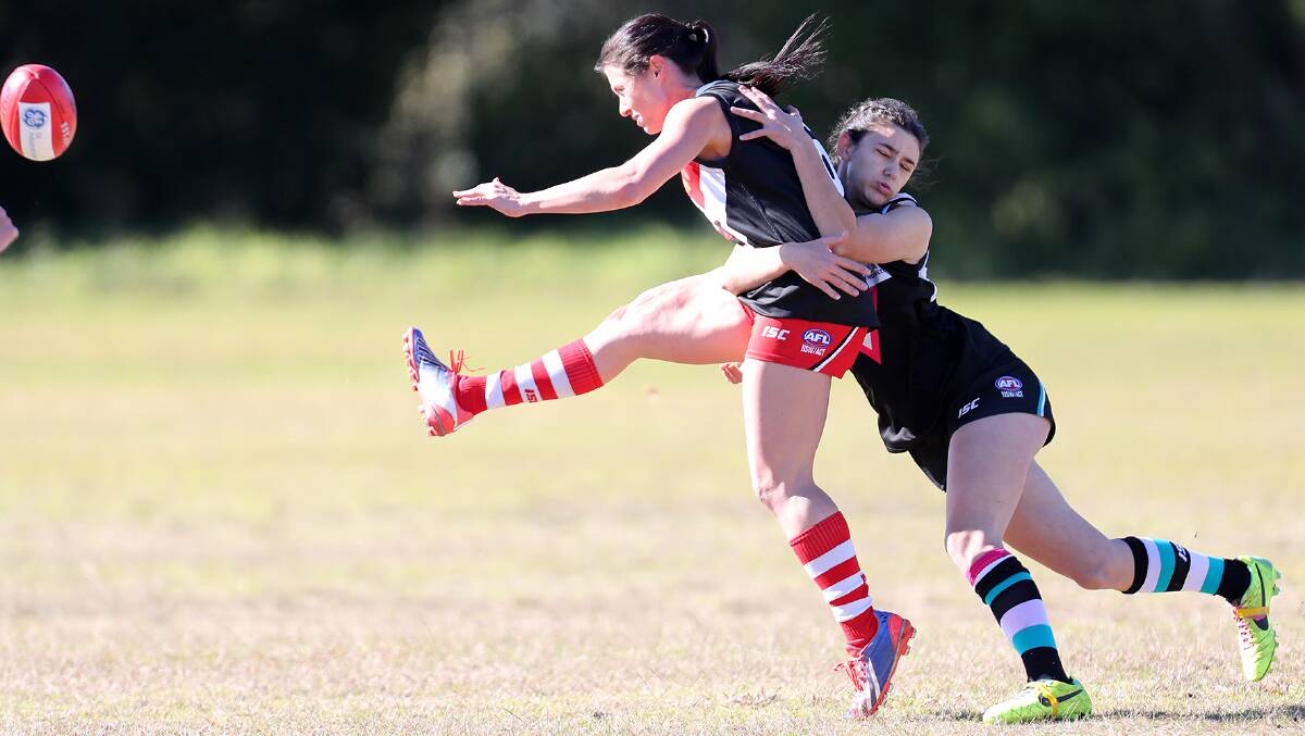 Port Stephens scored their first competitive victory against Wallsend-West Newcastle early in the day at Tulkaba Park. Picture: Geoff Robinson