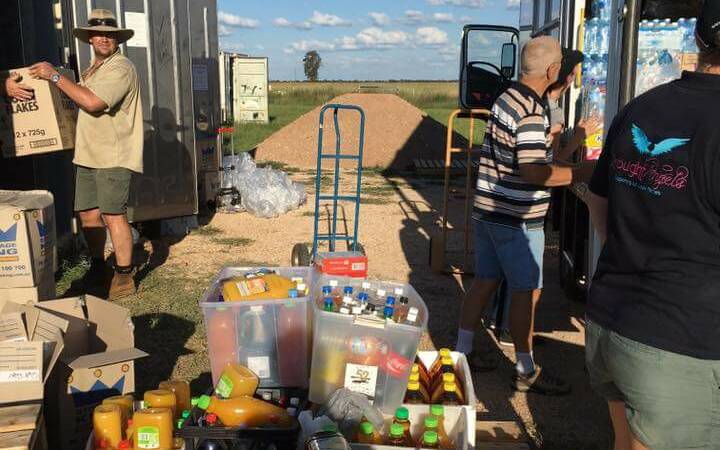 The Little Juddies project is raising tonnes of donated food for the Drought Angels in Queensland to help drought-stricken farmers. Picture: supplied.