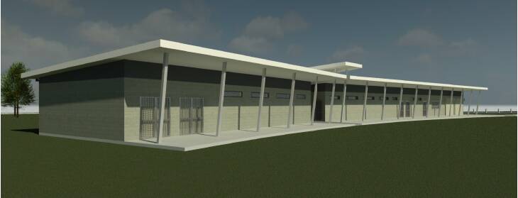 The view of the proposed clubhouse from the southern side of Feighan Park. Picture: render.