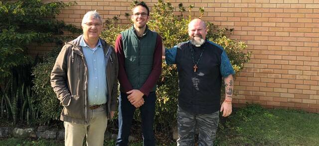 Reverend Greg McConnell (St Lukes Uniting Church Belmont), Reverend Rob Sweeney (New Life Baptist Church Jewells) and Reverend Greg Colby (Belmont North Redhead Anglican Church).